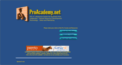 Desktop Screenshot of proacademy.net